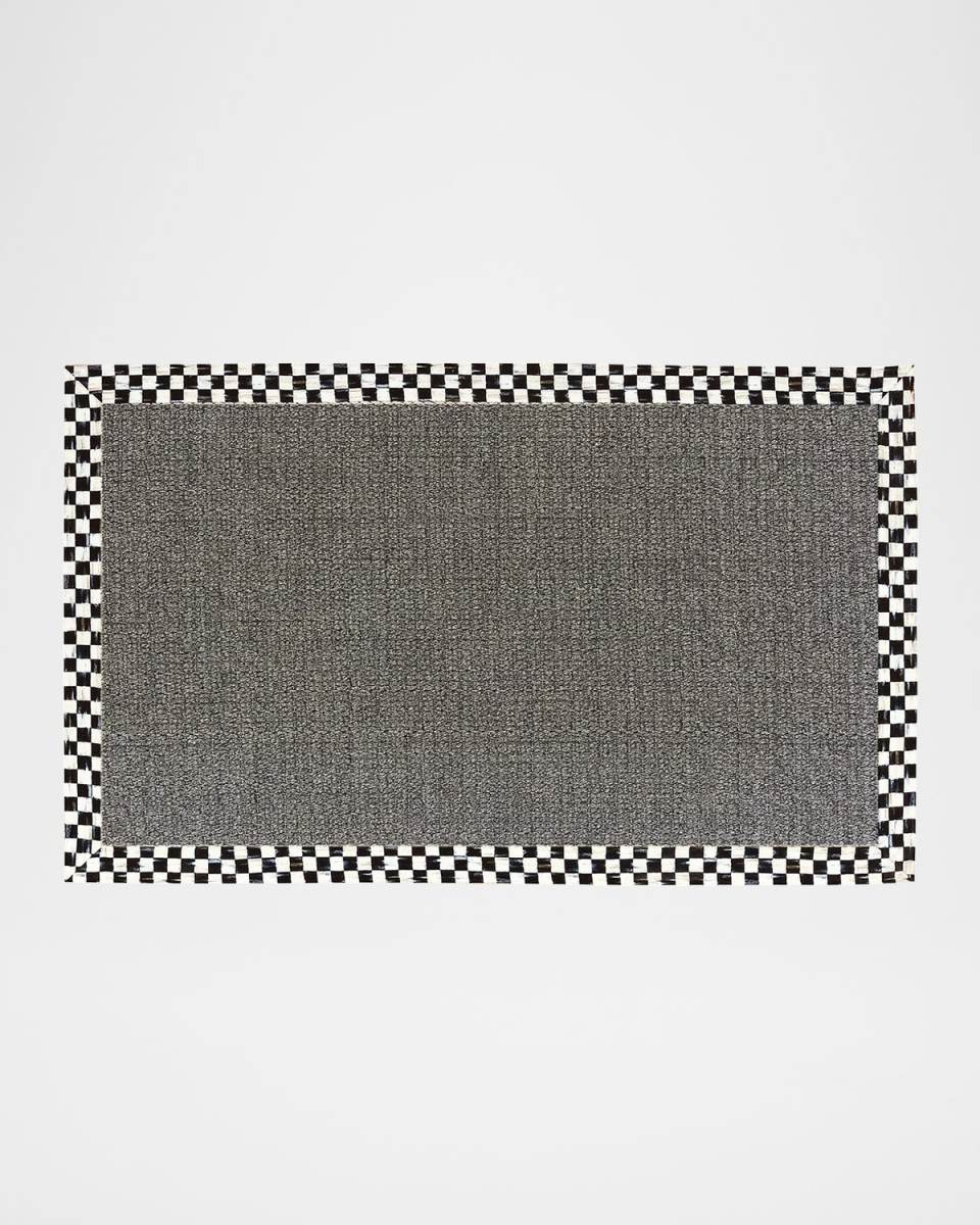 Courtly Check Grey Sisal Rug, 3' x 5'